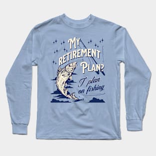 Retro Fishing Art Long Sleeve T-Shirt